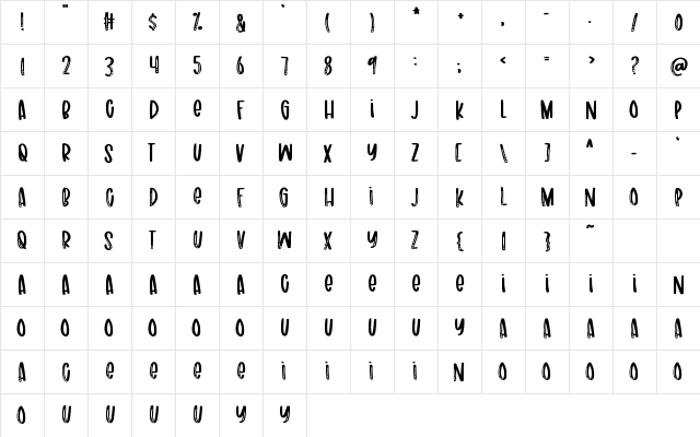 FB-LoveHearts Regular  glyph index