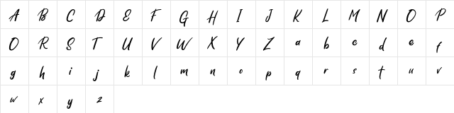 Skylight FREE Regular  glyph index