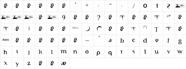 FTF Indonesiana Serif Free ;) Regular  glyph index