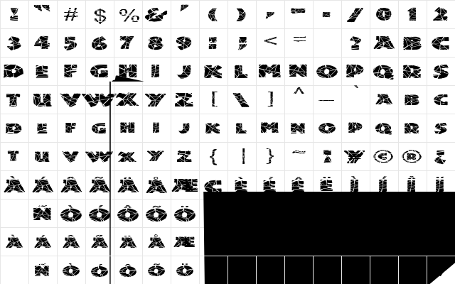 FZ JAZZY 24 CRACKED EX Normal  glyph index