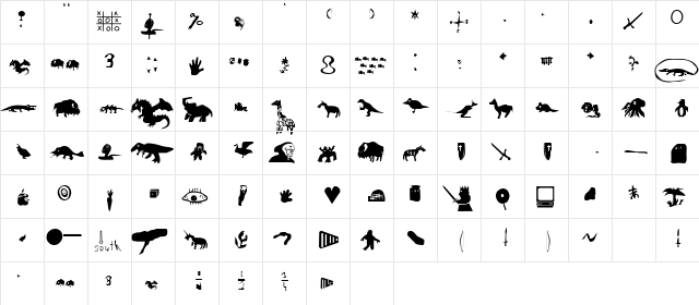 MattsPicts Regular  glyph index