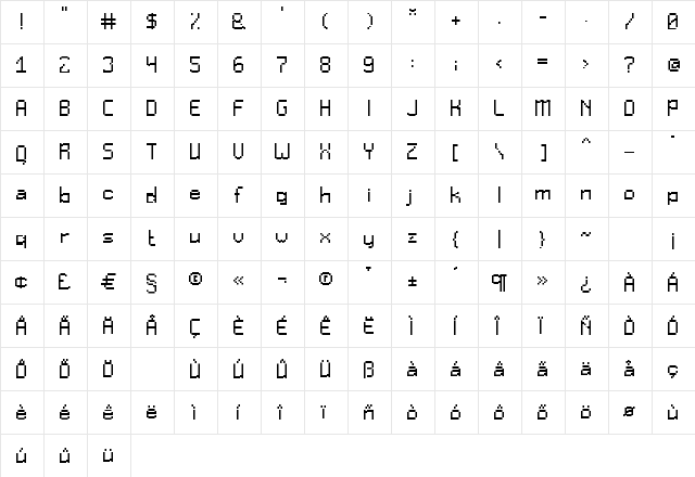 Annenski-ExtraBold Regular  glyph index