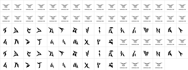 Gas Mask Warriors Regular  glyph index