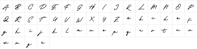 Baladewa FREE Regular  glyph index