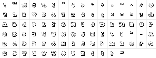 LD Sports Regular  glyph index