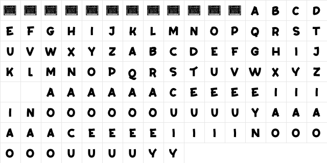 Teny Personal Use  glyph index