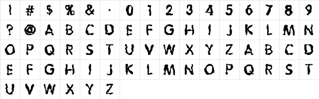 AdLib Regular  glyph index