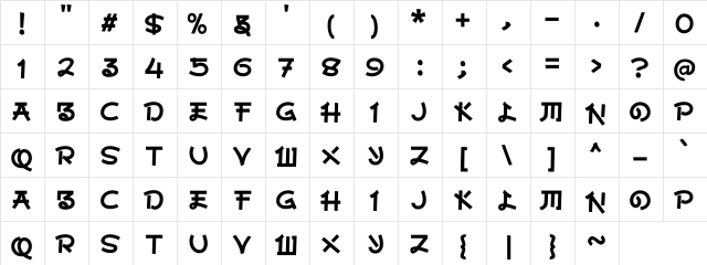 a Arigatou Gozaimasu Regular  glyph index