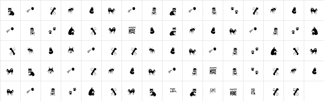 Dingbash Regular  glyph index