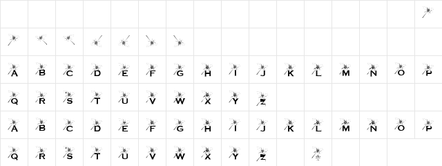 Cracker Show Regular  glyph index