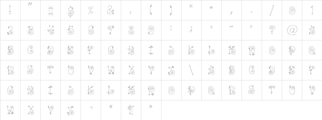 FunnyLightC Regular  glyph index