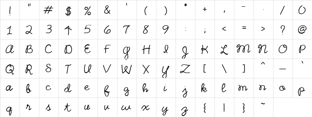 CK Letter Home Regular  glyph index