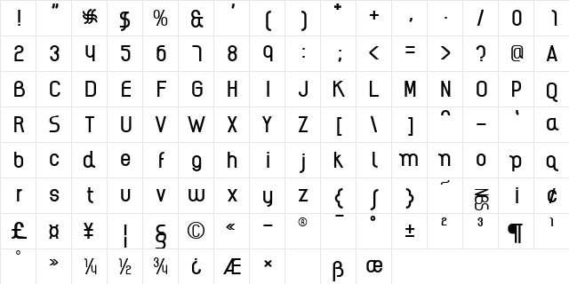 AI kelso R  glyph index