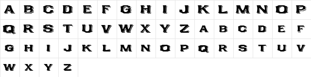 LHF Smalts Shadow Regular  glyph index