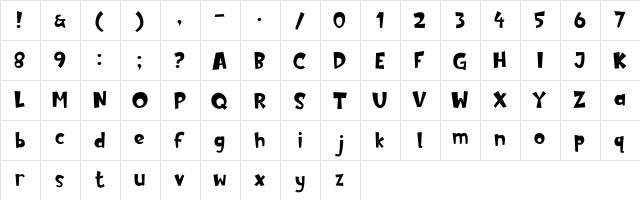 Present Box DEMO Regular  glyph index