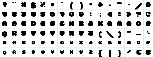 FATS ARE GOOD Regular  glyph index