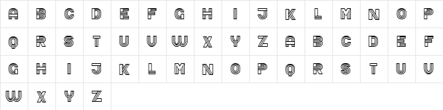 Bathroom Hollow Regular  glyph index