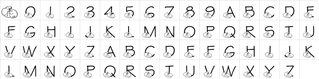 LMS Baby Sophie Regular  glyph index