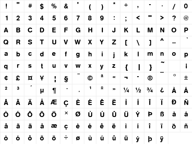 URWAccidaliaBucRouDMed Regular  glyph index