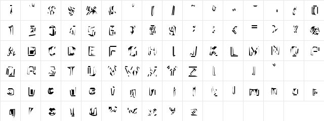 Rounded Regular  glyph index