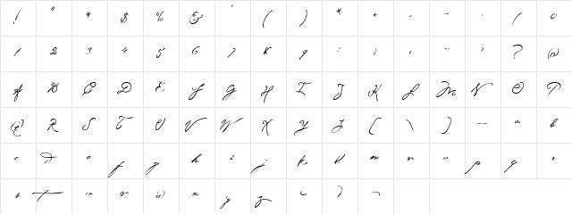 AL Verdigris Regular  glyph index