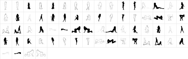 Babe-alicious Regular  glyph index