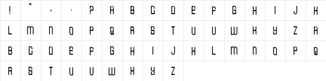 CVF Buffalo Grove Regular  glyph index