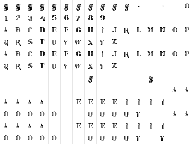 Waste Money Regular  glyph index