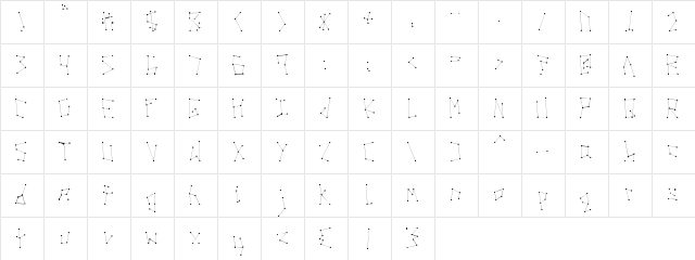 Celest Regular  glyph index