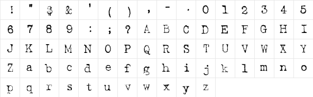 Harting2 Regular  glyph index