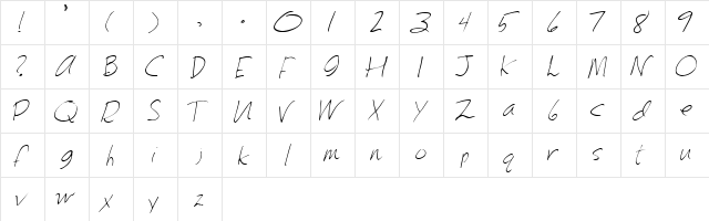 2Peas DW Journal Regular  glyph index