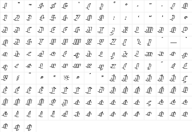 FastGirls WiredForSpeed  glyph index