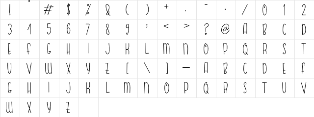 FISH & BEAR Regular  glyph index