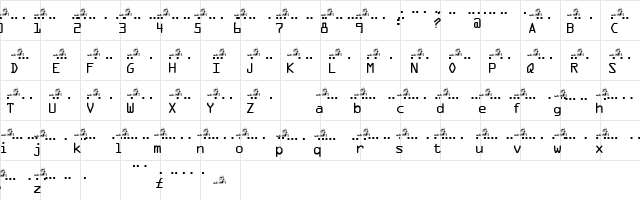 pf_MC morse_VanDuuren_7_Unit S Regular  glyph index