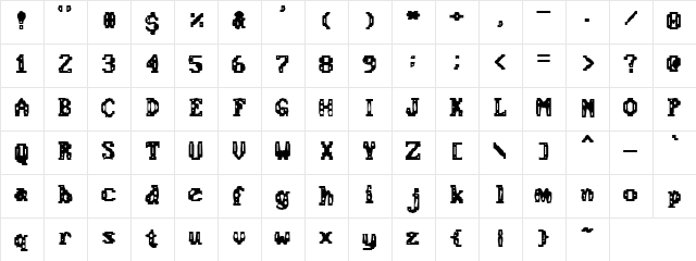 Vixxy Nilav Regular  glyph index