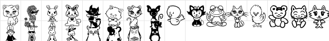 Girly Toons Regular  glyph index