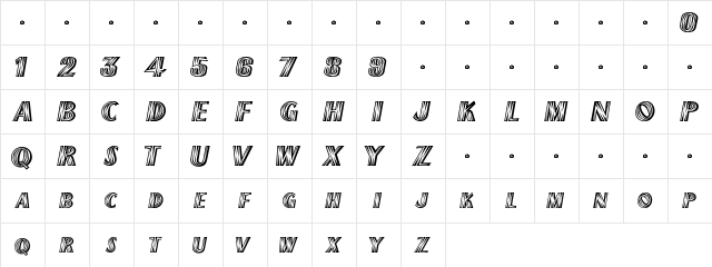 ChiliPepper-Ext Regular  glyph index