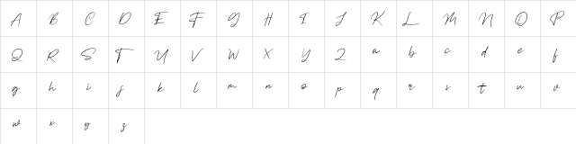 Margott Rooster Free Regular  glyph index