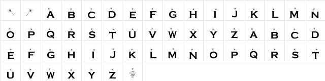 KR Ramara's Twink Regular  glyph index