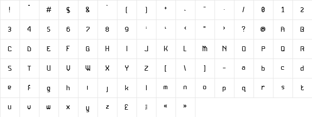 Sliced AB Regular Slice  glyph index