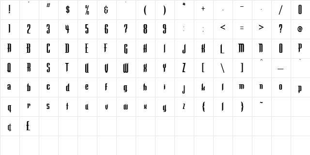 Lekvar Normal  glyph index