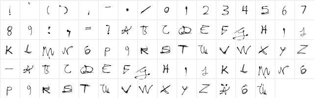 Fixogum Regular  glyph index