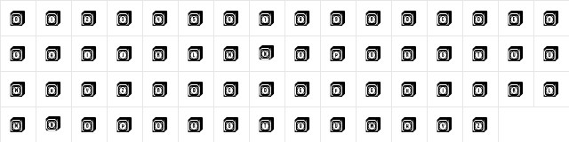 Boxes Regular  glyph index