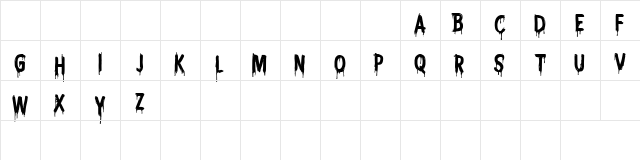 CF Nightmare PERSONAL Regular  glyph index