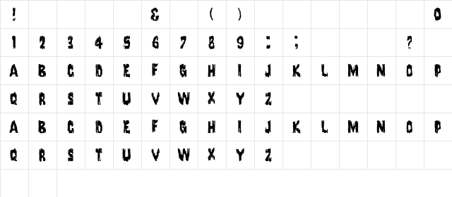 Karloff Regular  glyph index