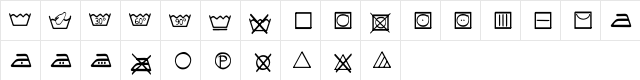 cuidados Regular  glyph index