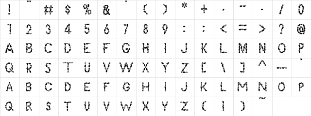 AC1-EasterBunny Regular  glyph index