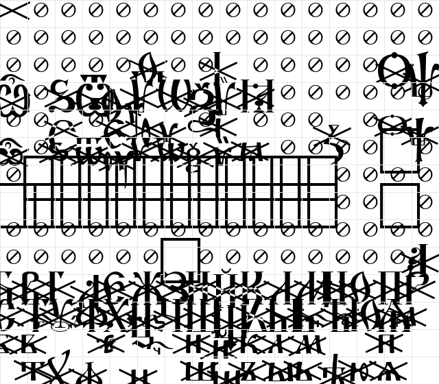 Irmologion Titles Normal  glyph index