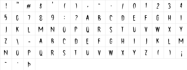 Chalk and Pamor Regular  glyph index
