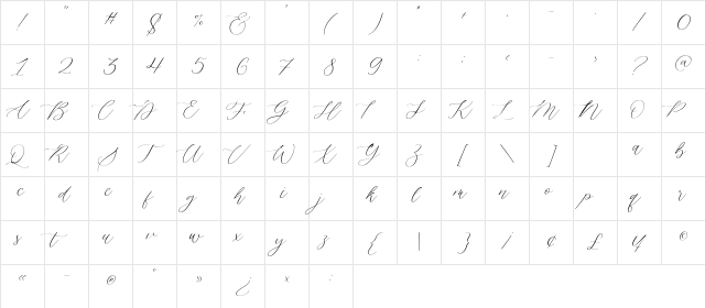 Silverweed Regular  glyph index